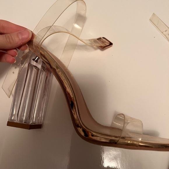 Classy glass High Heels in Rose Gold Colour - Picture 6 of 12